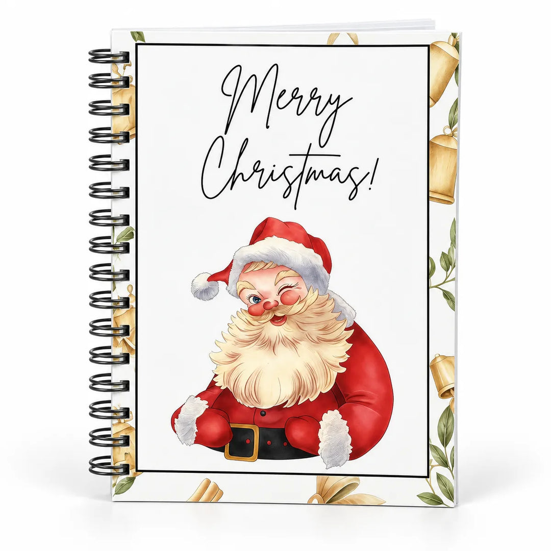 Merry Christmas Santa-cover spiral gift card book