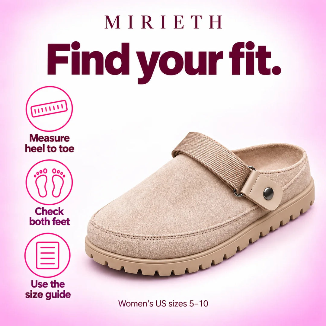 Women's US sizes 5–10: measure heel to toe, check both feet and use the size guide