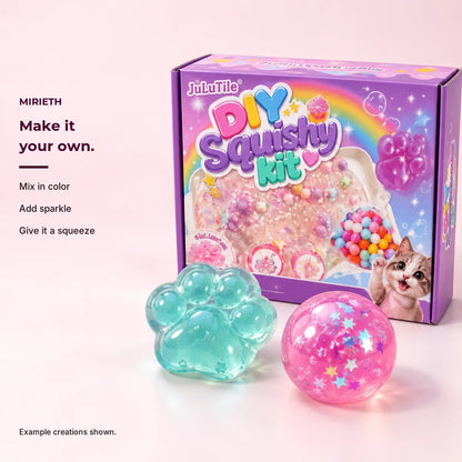 DIY squishy craft kit with Mirieth benefit guide