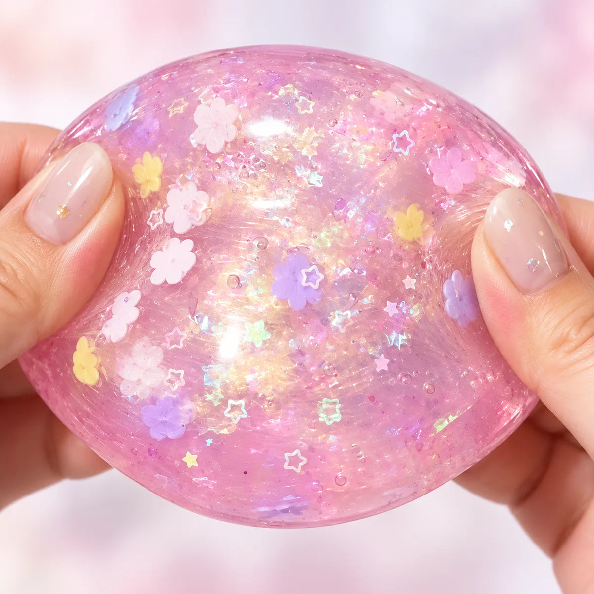 Translucent squishy example showing colorful decorative details