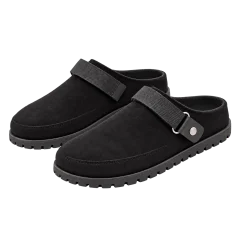 Black strappy clogs